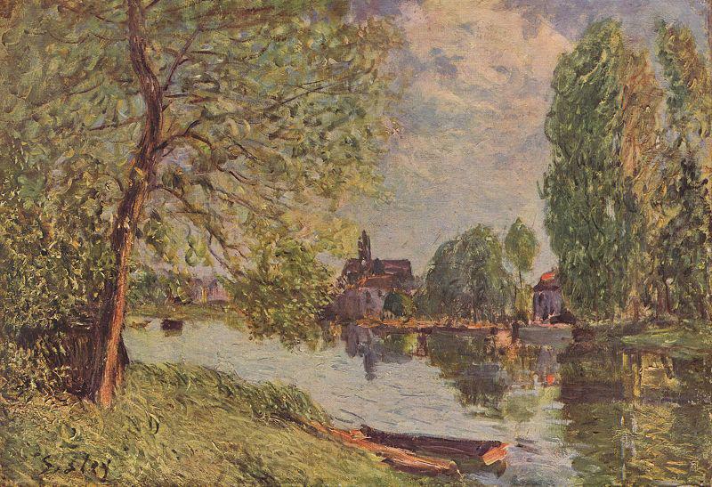 Alfred Sisley Flublandschaft bei Moret-sur-Loing Norge oil painting art
